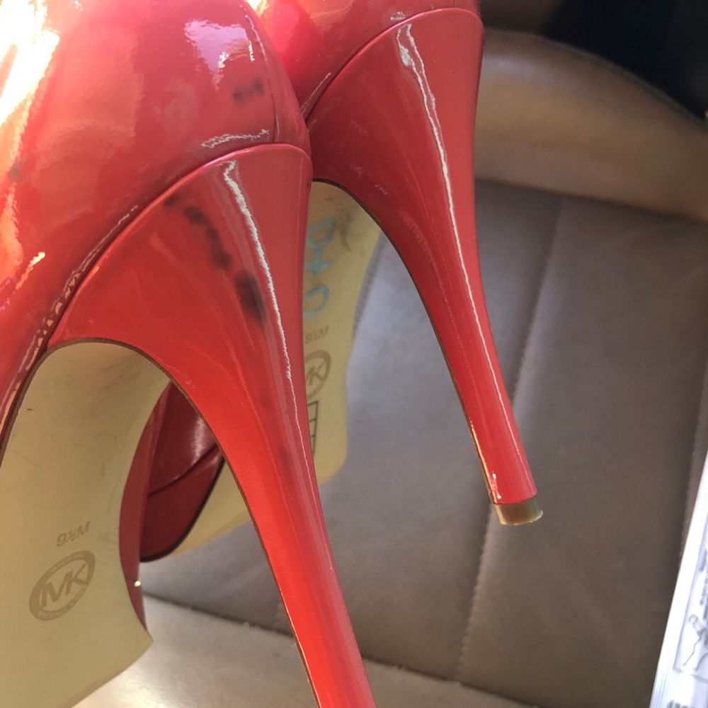 Patent leather pumps